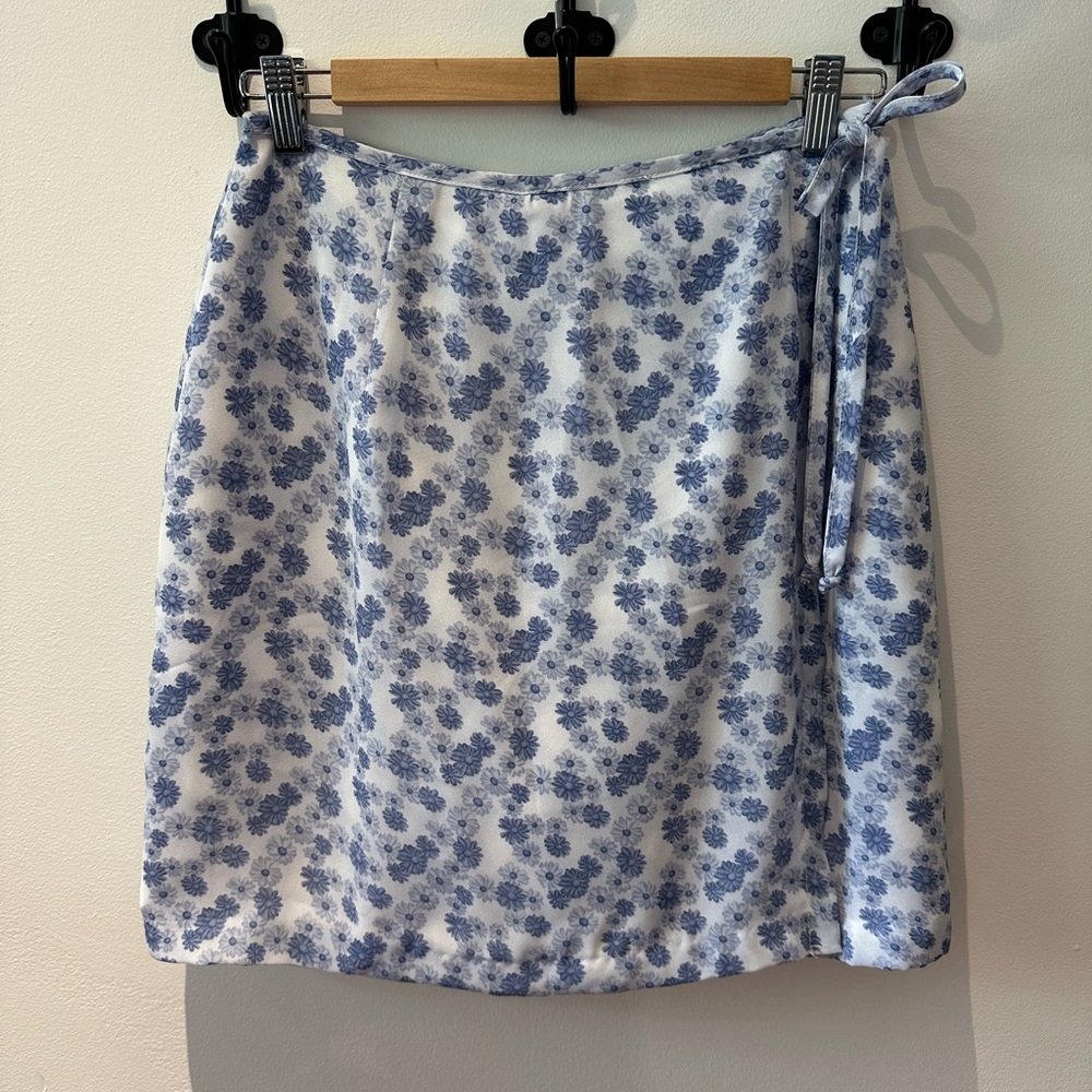Vintage Floral Skort Wrap Mini Skirt